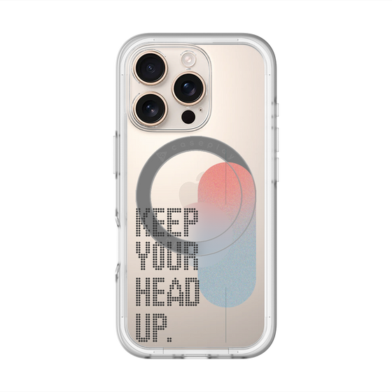 スリムプロテクションプレミアムケース with MagSafe［ オリジナル - ドットオーバーレイ - KEEP YOUR HEAD UP/A ］