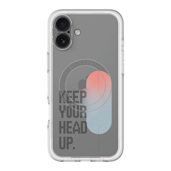 スリムプロテクションプレミアムケース with MagSafe［ オリジナル - ドットオーバーレイ - KEEP YOUR HEAD UP/A ］