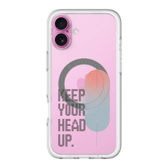 スリムプロテクションプレミアムケース with MagSafe［ オリジナル - ドットオーバーレイ - KEEP YOUR HEAD UP/A ］