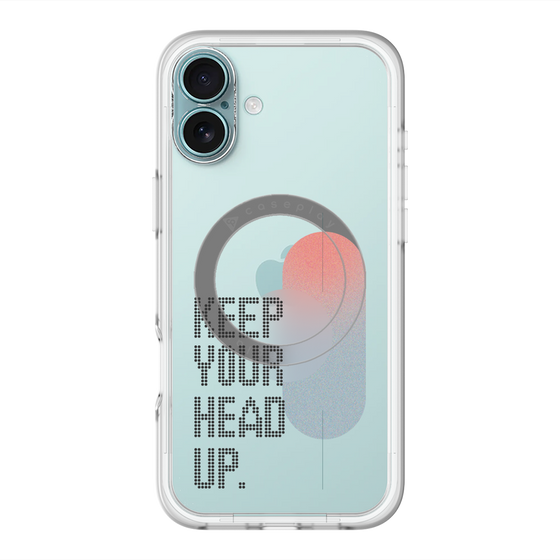 スリムプロテクションプレミアムケース with MagSafe［ オリジナル - ドットオーバーレイ - KEEP YOUR HEAD UP/A ］