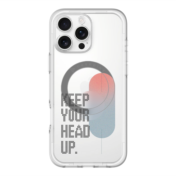 スリムプロテクションプレミアムケース with MagSafe［ オリジナル - ドットオーバーレイ - KEEP YOUR HEAD UP/A ］