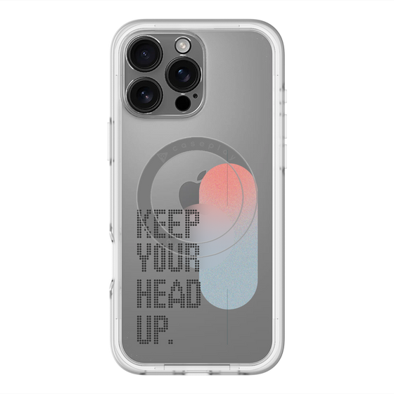 スリムプロテクションプレミアムケース with MagSafe［ オリジナル - ドットオーバーレイ - KEEP YOUR HEAD UP/A ］
