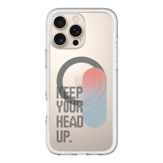 スリムプロテクションプレミアムケース with MagSafe［ オリジナル - ドットオーバーレイ - KEEP YOUR HEAD UP/A ］