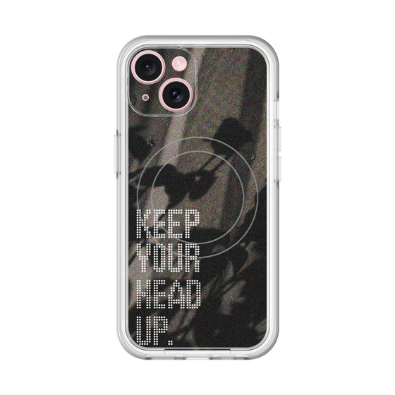 スリムプロテクションプレミアムケース with MagSafe［ オリジナル - ドットオーバーレイ - KEEP YOUR HEAD UP/B ］