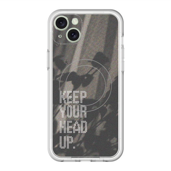 スリムプロテクションプレミアムケース with MagSafe［ オリジナル - ドットオーバーレイ - KEEP YOUR HEAD UP/B ］