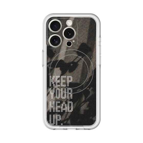 スリムプロテクションプレミアムケース with MagSafe［ オリジナル - ドットオーバーレイ - KEEP YOUR HEAD UP/B ］