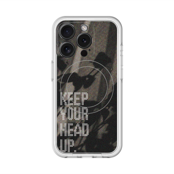 スリムプロテクションプレミアムケース with MagSafe［ オリジナル - ドットオーバーレイ - KEEP YOUR HEAD UP/B ］