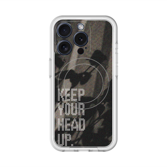 スリムプロテクションプレミアムケース with MagSafe［ オリジナル - ドットオーバーレイ - KEEP YOUR HEAD UP/B ］