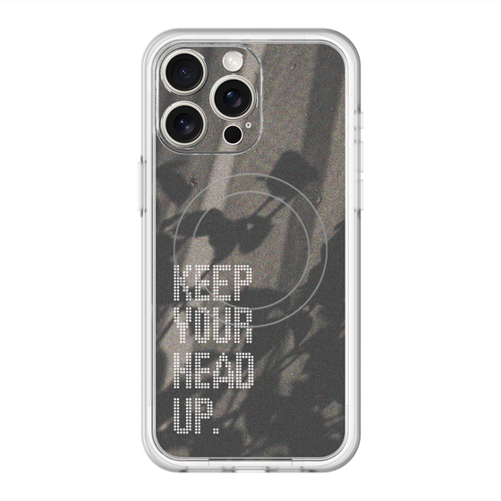 スリムプロテクションプレミアムケース with MagSafe［ オリジナル - ドットオーバーレイ - KEEP YOUR HEAD UP/B ］
