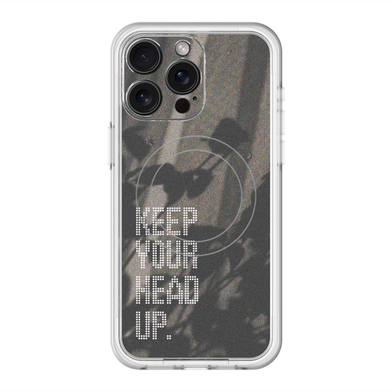スリムプロテクションプレミアムケース with MagSafe［ オリジナル - ドットオーバーレイ - KEEP YOUR HEAD UP/B ］