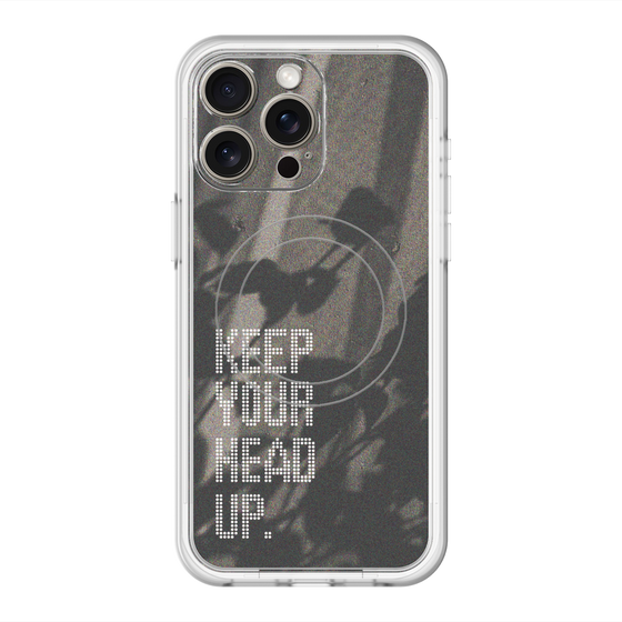 スリムプロテクションプレミアムケース with MagSafe［ オリジナル - ドットオーバーレイ - KEEP YOUR HEAD UP/B ］