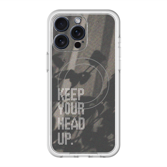 スリムプロテクションプレミアムケース with MagSafe［ オリジナル - ドットオーバーレイ - KEEP YOUR HEAD UP/B ］