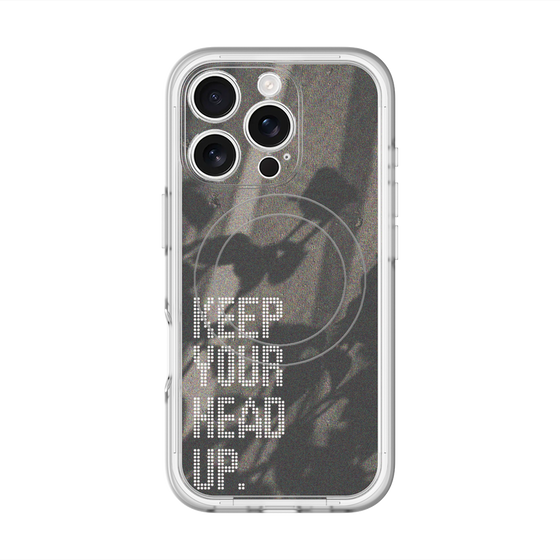 スリムプロテクションプレミアムケース with MagSafe［ オリジナル - ドットオーバーレイ - KEEP YOUR HEAD UP/B ］