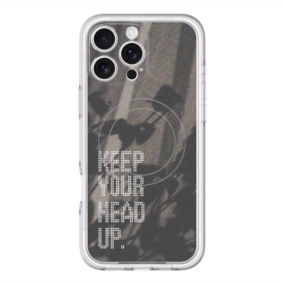 スリムプロテクションプレミアムケース with MagSafe［ オリジナル - ドットオーバーレイ - KEEP YOUR HEAD UP/B ］
