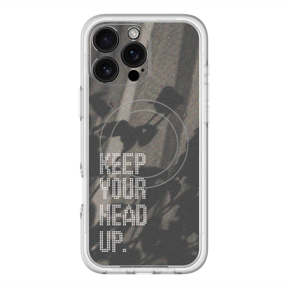 スリムプロテクションプレミアムケース with MagSafe［ オリジナル - ドットオーバーレイ - KEEP YOUR HEAD UP/B ］