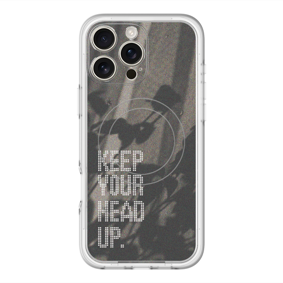 スリムプロテクションプレミアムケース with MagSafe［ オリジナル - ドットオーバーレイ - KEEP YOUR HEAD UP/B ］