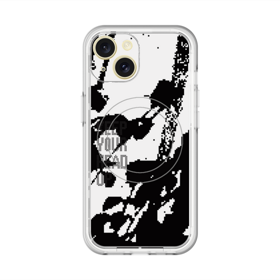 スリムプロテクションプレミアムケース with MagSafe［ オリジナル - ドットオーバーレイ - KEEP YOUR HEAD UP/C ］