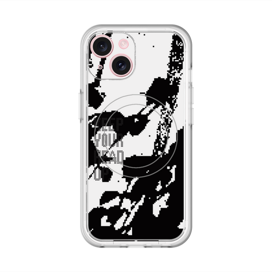 スリムプロテクションプレミアムケース with MagSafe［ オリジナル - ドットオーバーレイ - KEEP YOUR HEAD UP/C ］