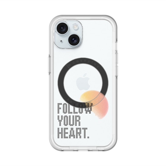 スリムプロテクションプレミアムケース with MagSafe［ オリジナル - ドットオーバーレイ - FOLLOW YOUR HEART/A ］