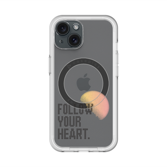 スリムプロテクションプレミアムケース with MagSafe［ オリジナル - ドットオーバーレイ - FOLLOW YOUR HEART/A ］