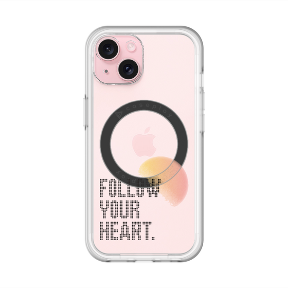 スリムプロテクションプレミアムケース with MagSafe［ オリジナル - ドットオーバーレイ - FOLLOW YOUR HEART/A ］