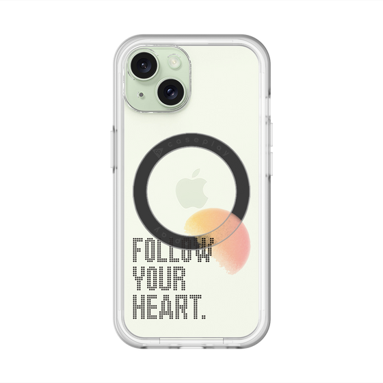 スリムプロテクションプレミアムケース with MagSafe［ オリジナル - ドットオーバーレイ - FOLLOW YOUR HEART/A ］