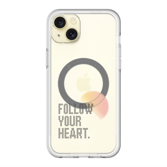 スリムプロテクションプレミアムケース with MagSafe［ オリジナル - ドットオーバーレイ - FOLLOW YOUR HEART/A ］