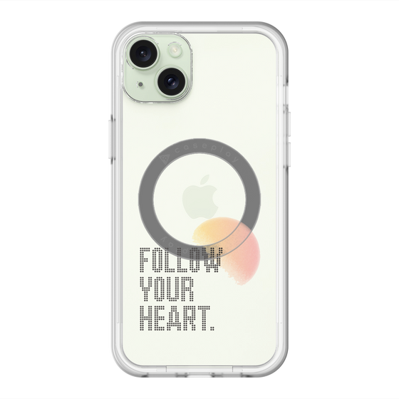 スリムプロテクションプレミアムケース with MagSafe［ オリジナル - ドットオーバーレイ - FOLLOW YOUR HEART/A ］