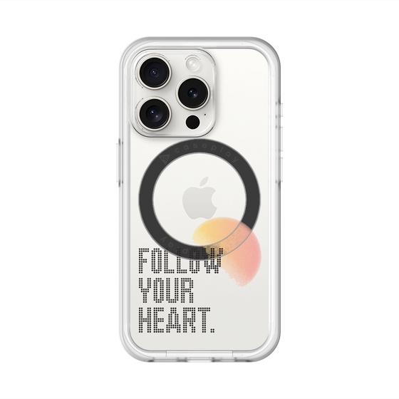 スリムプロテクションプレミアムケース with MagSafe［ オリジナル - ドットオーバーレイ - FOLLOW YOUR HEART/A ］