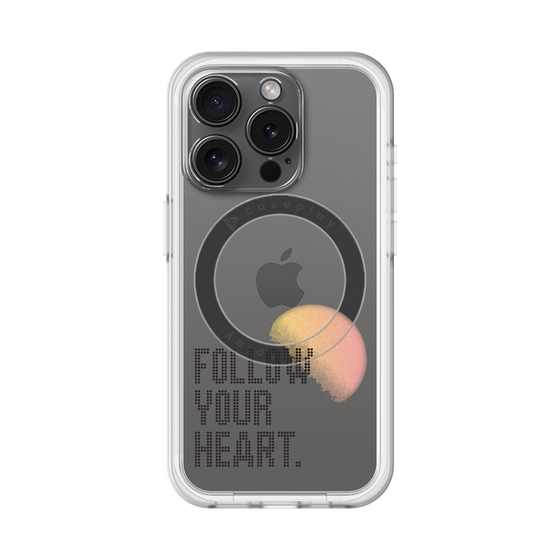 スリムプロテクションプレミアムケース with MagSafe［ オリジナル - ドットオーバーレイ - FOLLOW YOUR HEART/A ］