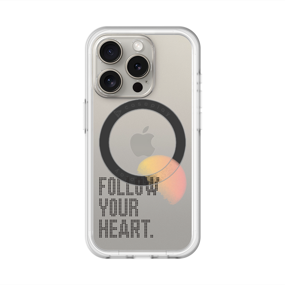 スリムプロテクションプレミアムケース with MagSafe［ オリジナル - ドットオーバーレイ - FOLLOW YOUR HEART/A ］