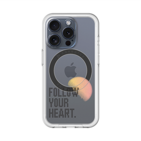 スリムプロテクションプレミアムケース with MagSafe［ オリジナル - ドットオーバーレイ - FOLLOW YOUR HEART/A ］