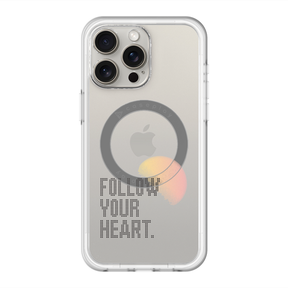 スリムプロテクションプレミアムケース with MagSafe［ オリジナル - ドットオーバーレイ - FOLLOW YOUR HEART/A ］