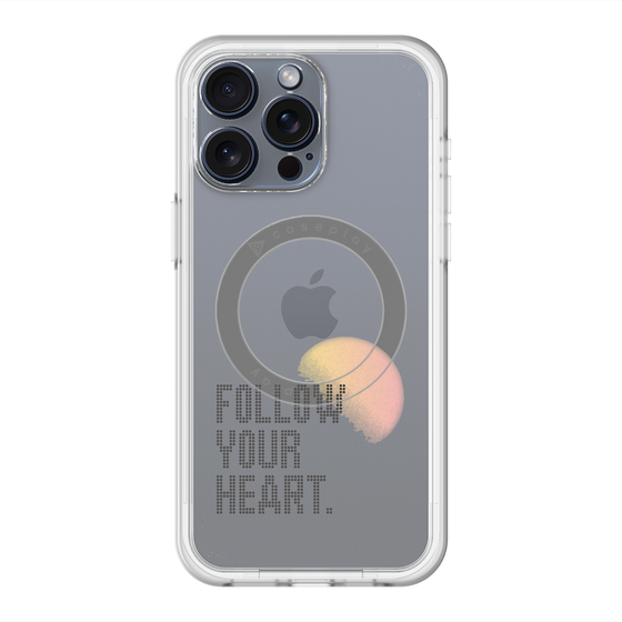 スリムプロテクションプレミアムケース with MagSafe［ オリジナル - ドットオーバーレイ - FOLLOW YOUR HEART/A ］