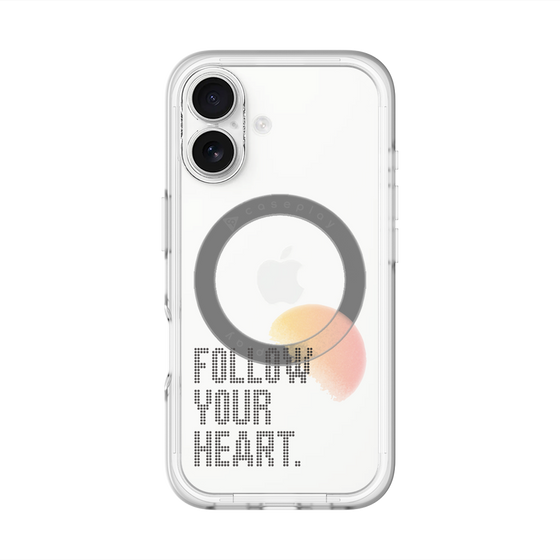 スリムプロテクションプレミアムケース with MagSafe［ オリジナル - ドットオーバーレイ - FOLLOW YOUR HEART/A ］