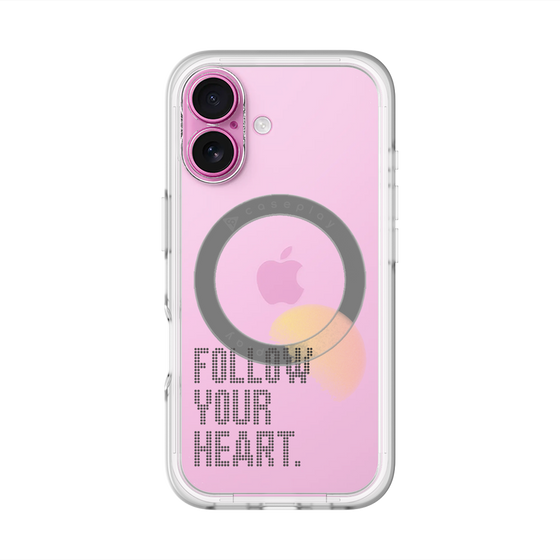 スリムプロテクションプレミアムケース with MagSafe［ オリジナル - ドットオーバーレイ - FOLLOW YOUR HEART/A ］