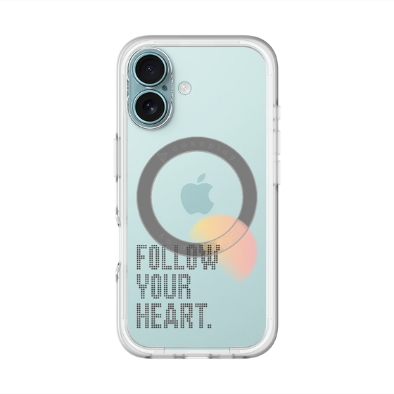 スリムプロテクションプレミアムケース with MagSafe［ オリジナル - ドットオーバーレイ - FOLLOW YOUR HEART/A ］