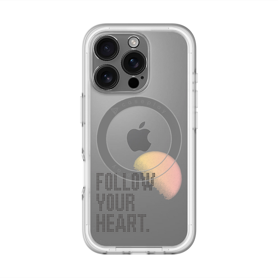 スリムプロテクションプレミアムケース with MagSafe［ オリジナル - ドットオーバーレイ - FOLLOW YOUR HEART/A ］