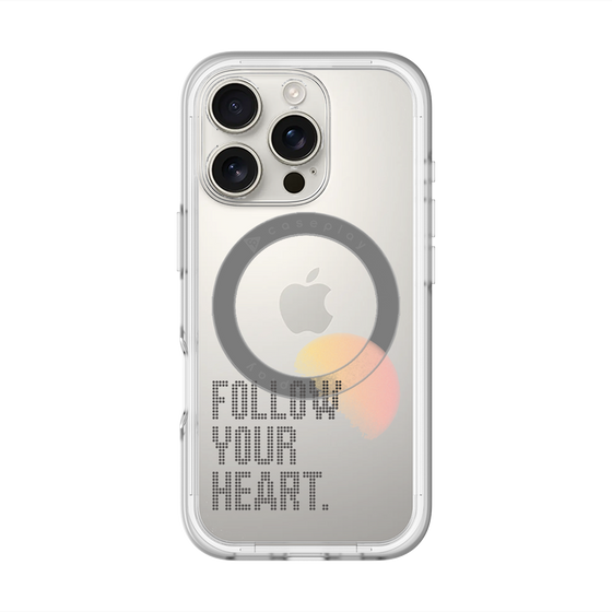スリムプロテクションプレミアムケース with MagSafe［ オリジナル - ドットオーバーレイ - FOLLOW YOUR HEART/A ］