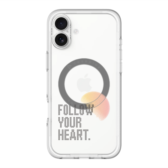 スリムプロテクションプレミアムケース with MagSafe［ オリジナル - ドットオーバーレイ - FOLLOW YOUR HEART/A ］