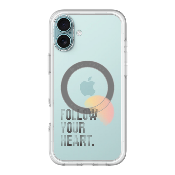 スリムプロテクションプレミアムケース with MagSafe［ オリジナル - ドットオーバーレイ - FOLLOW YOUR HEART/A ］