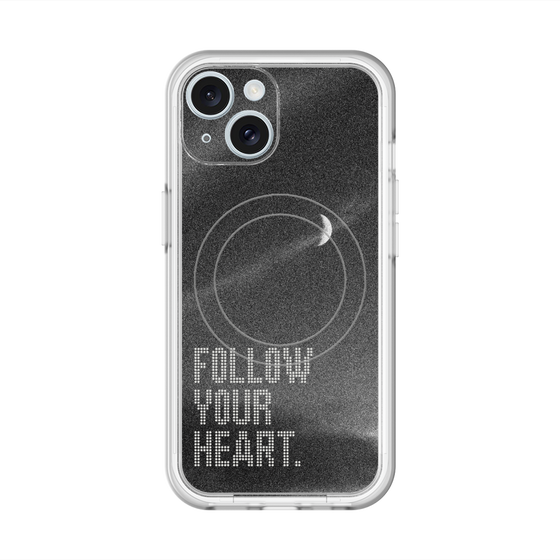 スリムプロテクションプレミアムケース with MagSafe［ オリジナル - ドットオーバーレイ - FOLLOW YOUR HEART/B ］
