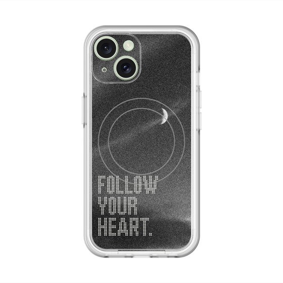 スリムプロテクションプレミアムケース with MagSafe［ オリジナル - ドットオーバーレイ - FOLLOW YOUR HEART/B ］
