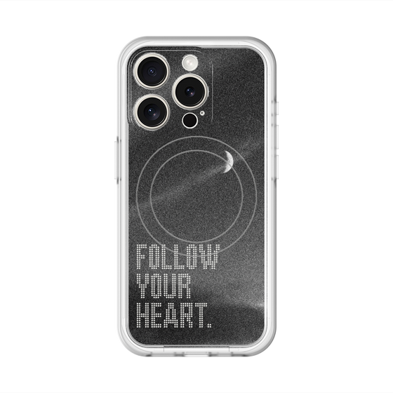 スリムプロテクションプレミアムケース with MagSafe［ オリジナル - ドットオーバーレイ - FOLLOW YOUR HEART/B ］
