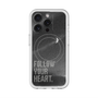 スリムプロテクションプレミアムケース with MagSafe［ オリジナル - ドットオーバーレイ - FOLLOW YOUR HEART/B ］