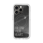 スリムプロテクションプレミアムケース with MagSafe［ オリジナル - ドットオーバーレイ - FOLLOW YOUR HEART/B ］