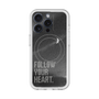 スリムプロテクションプレミアムケース with MagSafe［ オリジナル - ドットオーバーレイ - FOLLOW YOUR HEART/B ］
