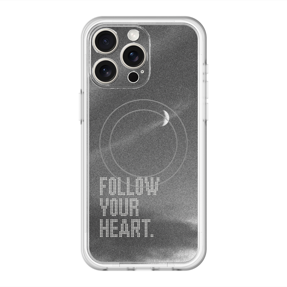 スリムプロテクションプレミアムケース with MagSafe［ オリジナル - ドットオーバーレイ - FOLLOW YOUR HEART/B ］