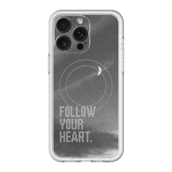 スリムプロテクションプレミアムケース with MagSafe［ オリジナル - ドットオーバーレイ - FOLLOW YOUR HEART/B ］