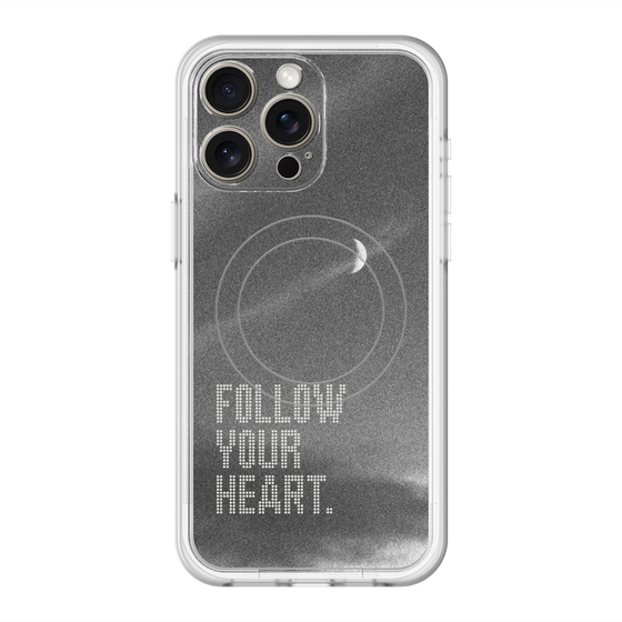 スリムプロテクションプレミアムケース with MagSafe［ オリジナル - ドットオーバーレイ - FOLLOW YOUR HEART/B ］